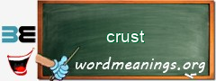 WordMeaning blackboard for crust